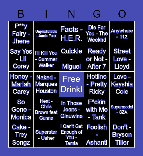 RnBINGO Card