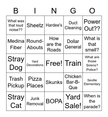 Sevillians of Seville Bingo Card