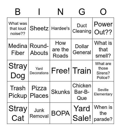 Sevillians of Seville Bingo Card