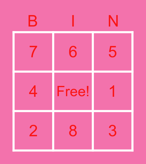 Valentines bingo💘 Bingo Card