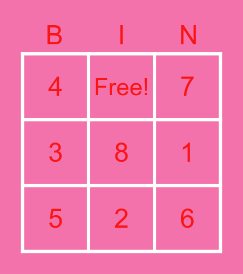 Valentines bingo💘 Bingo Card