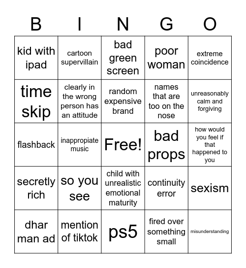 Dhar Man Bingo Card