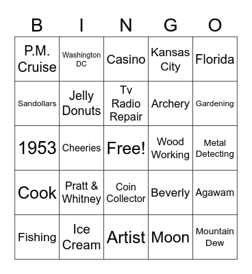 HARRY’S 91st BIRTHDAY Bingo Card