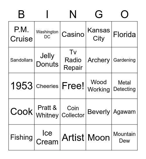 HARRY’S 91st BIRTHDAY Bingo Card