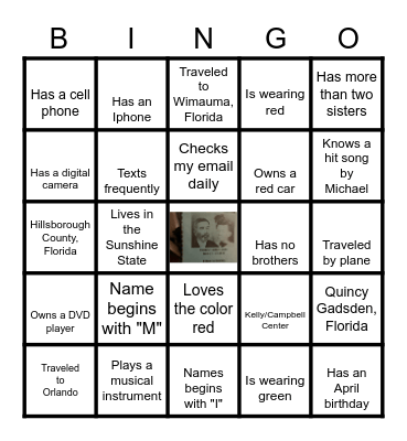 BROWN FAMILY REUNION Bingo Card