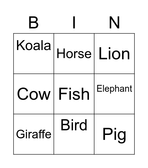 Britt's Bingo Card