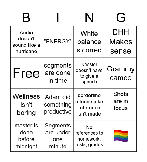 Univision Bingo Card