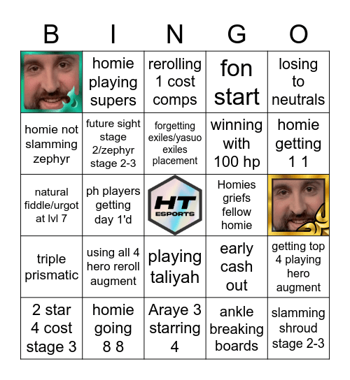 TFT SEA QUALIFIERS HT EDITION Bingo Card