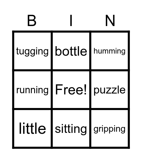 Kitten and little rabbit Bingo Card