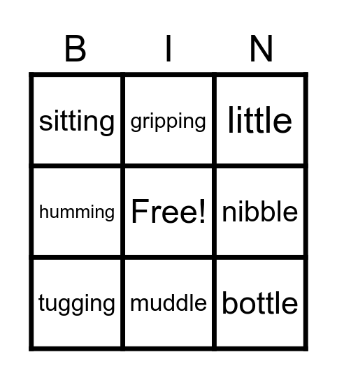 Kitten and little rabbit Bingo Card
