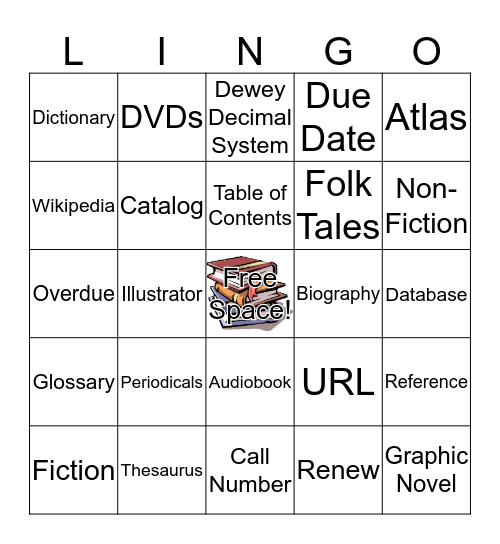 Library Lingo Bingo Card