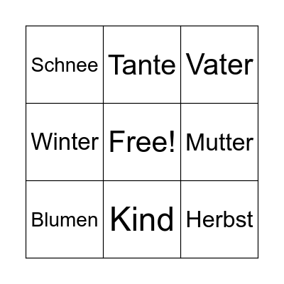 Es war eine Mutter Bingo Card