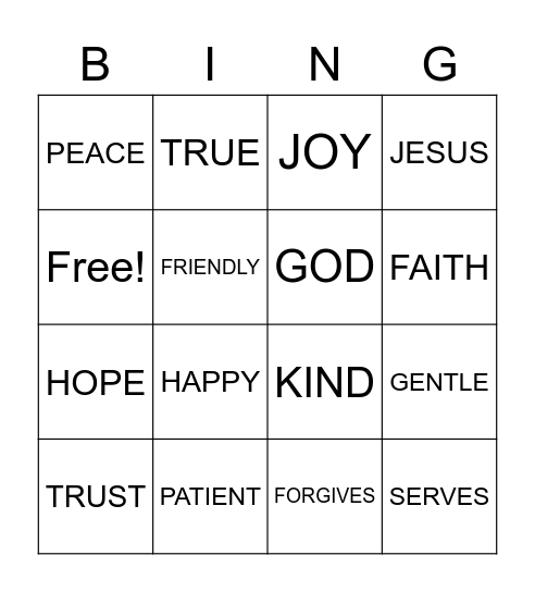 LOVE IS Bingo Card