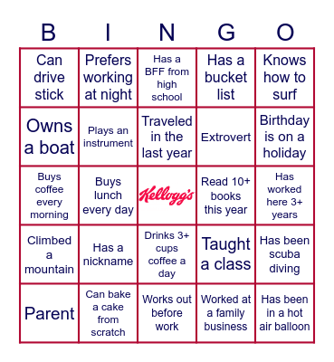EDGE Team Meeting Bingo Card