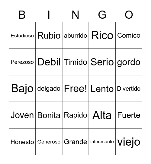 Jakes bingo card Bingo Card