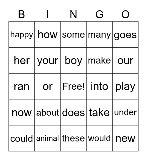 2 Green Bingo Card