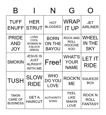 CLASSIC ROCK ELKS Bingo Card