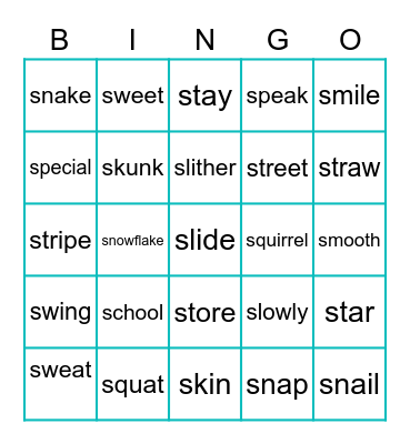 BW3 Unit 2 Lesson 9 Bingo Card