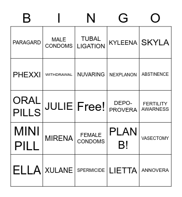 FUN FRIDAY BINGO Card