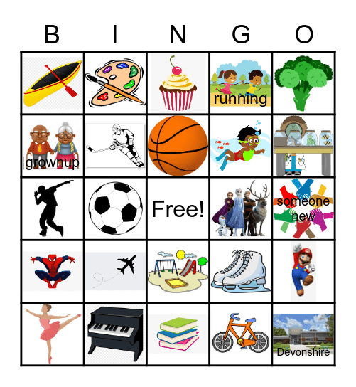 Get to know you Bingo Card