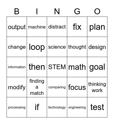 STEM BINGO Card
