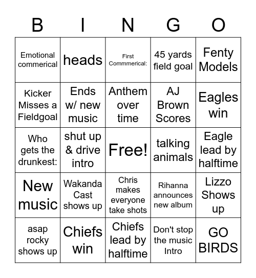 TPxSBLVII BINGO Card