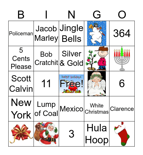 Holiday Bingo Card