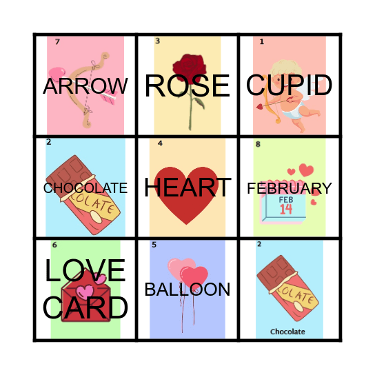 VALENTINE'S DAY Bingo Card