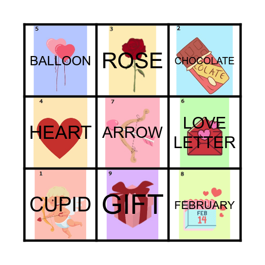 VALENTINE'S DAY Bingo Card