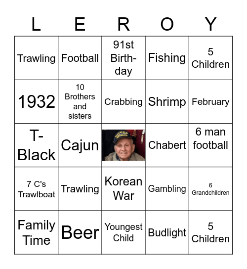 Happy 91st Birthday Leroy! Bingo Card