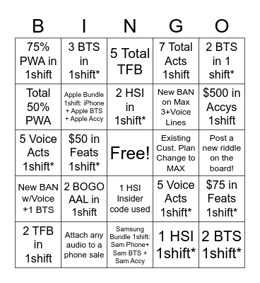 February FULL Sheet BINGO! Bingo Card