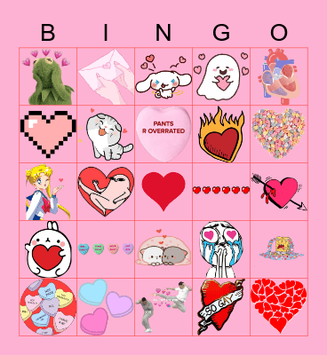Oasis: Valentine's Day Edition! Bingo Card