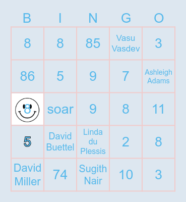 SOAR BINGO TEST Bingo Card