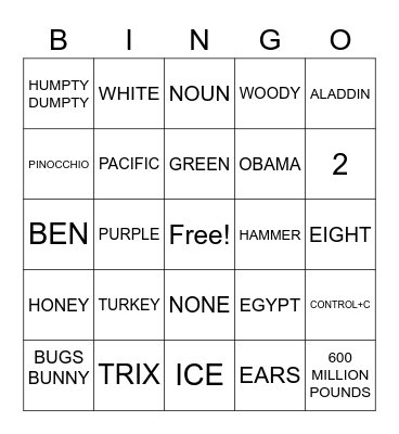 THE FOUNTAIN BINGO TRIVIA Bingo Card