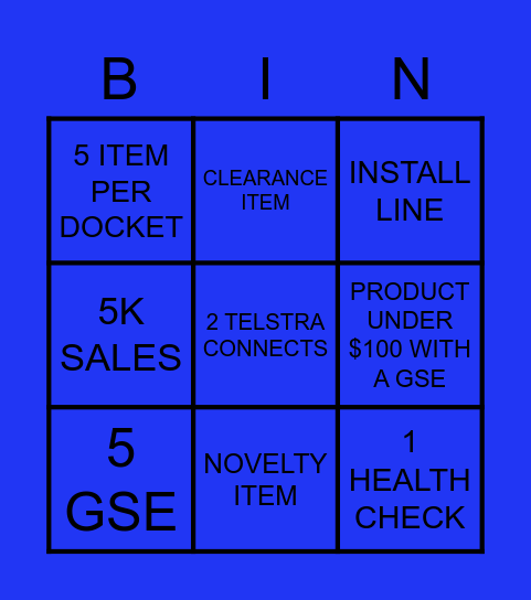 LUTWYCHE BINGO Card