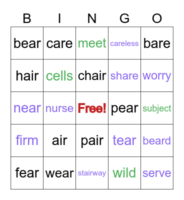 Gr 3 HMH List 18 Module 6 Week 3 Bingo Card