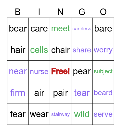 Gr 3 HMH List 18 Module 6 Week 3 Bingo Card