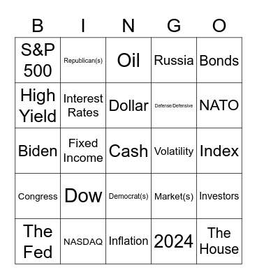 Cliche' Bingo Card