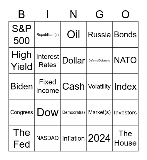 Cliche' Bingo Card