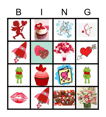 Valentines Day Bingo Card