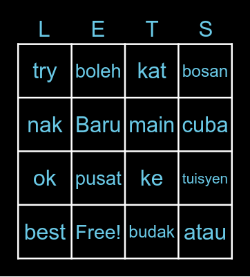 Testing Bingo Card