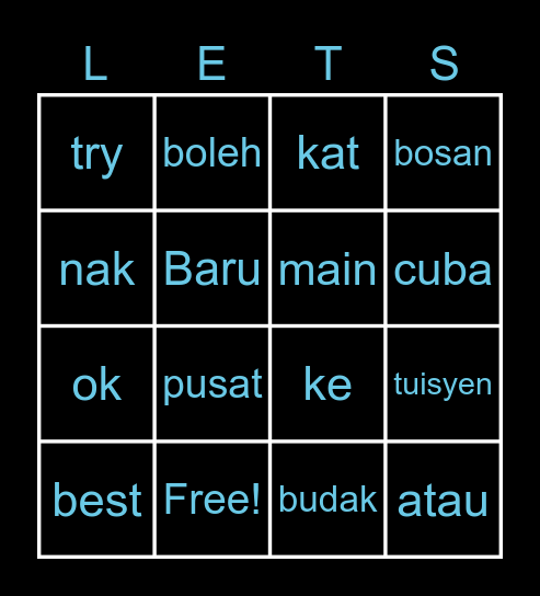 Testing Bingo Card