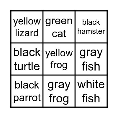 PETS Bingo Card