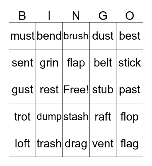 Week 16: Glued Sound Bingo Card