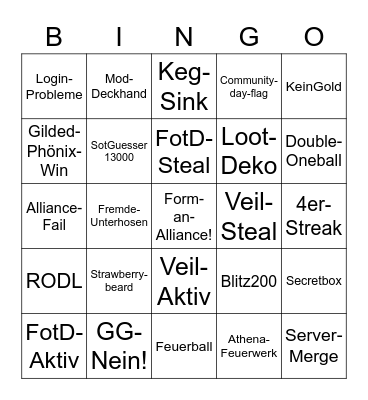 SoTCommunityDay in Unterhosen! Bingo Card