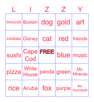 Birthday Bingo Card