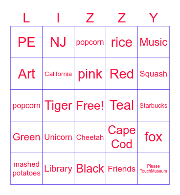 Birthday Bingo Card