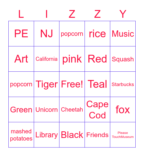 Birthday Bingo Card