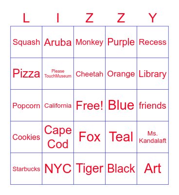 Birthday Bingo Card