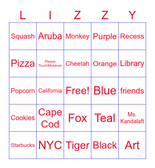 Birthday Bingo Card